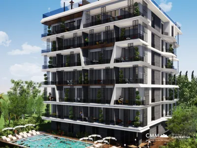 Becici'de geniş çatı teraslı çatı katı