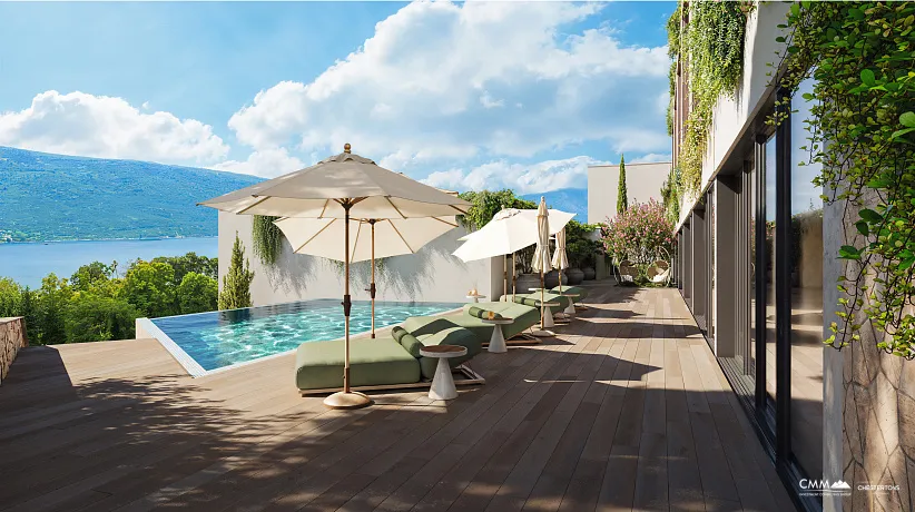 Herceg Novi'de Kotor Körfezi Manzaralı Modern Konut Projesi