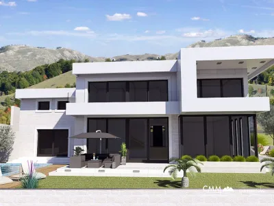Blizikuce'de panoramik deniz manzaralı satılık villa