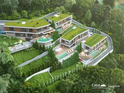 2228 m² Arsa, 5 Lüks Villa Projesi ve Panoramik Deniz Manzarası ile — Kavač