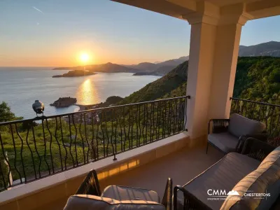 3 odalı daire, 90 m², Blizikuće — Sveti Stefan manzarası