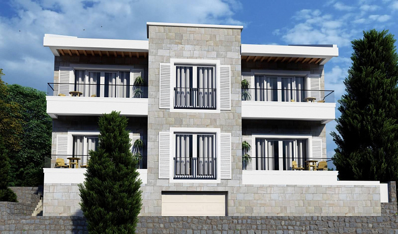 Herceg Novi'de yeni bir binada ucuz daireler
