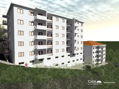 Petrovac'ta yapım aşamasında olan yeni bir apartman kompleksi