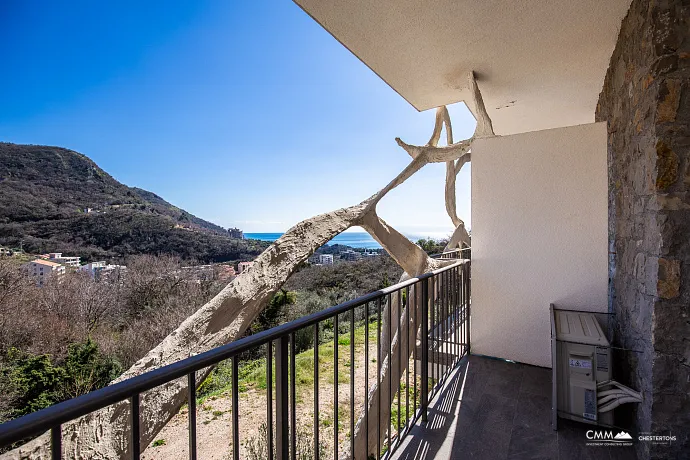 47 m² Daire, Sveti Stefan'a Harika Manzara