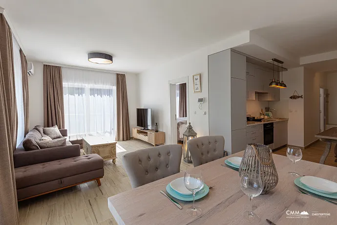 Panoramik Deniz Manzaralı Lüks 2+1 Daire 66 m² – Bečići