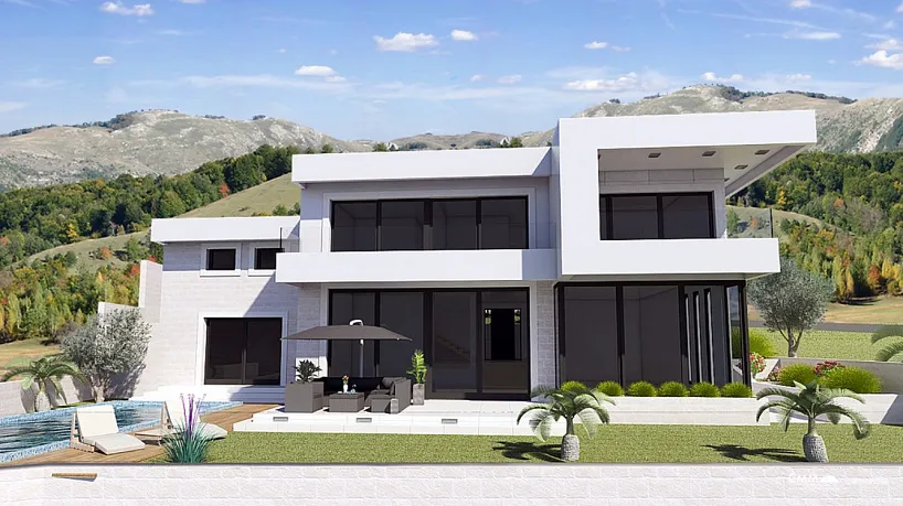 Blizikuce'de panoramik deniz manzaralı satılık villa 