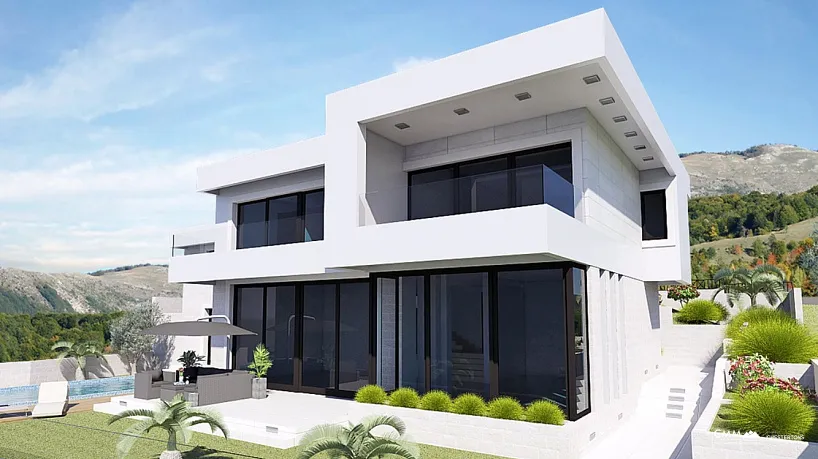 Blizikuce'de panoramik deniz manzaralı satılık villa 