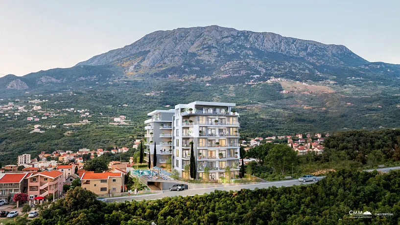 Bar'da havuzlu ve muazzam deniz manzaralı daireler