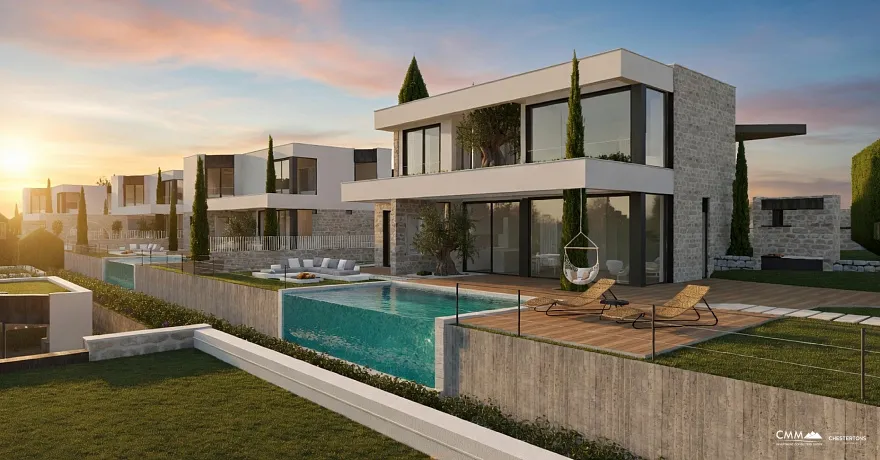 6902 Şehrin sakin bir bölgesinde, site içerisinde yüzme havuzlu villalar