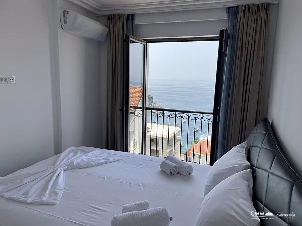 Przno'da iki yatak odalı ve panoramik deniz manzaralı daire