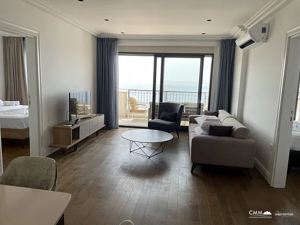 Przno'da iki yatak odalı ve panoramik deniz manzaralı daire
