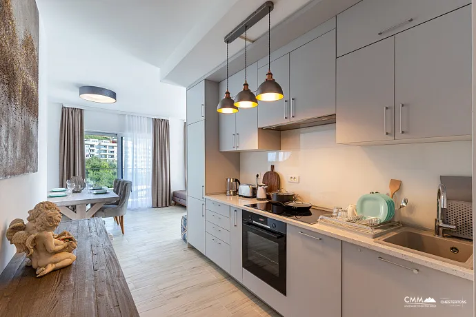 Panoramik Deniz Manzaralı Lüks 2+1 Daire 64 m² – Bečići